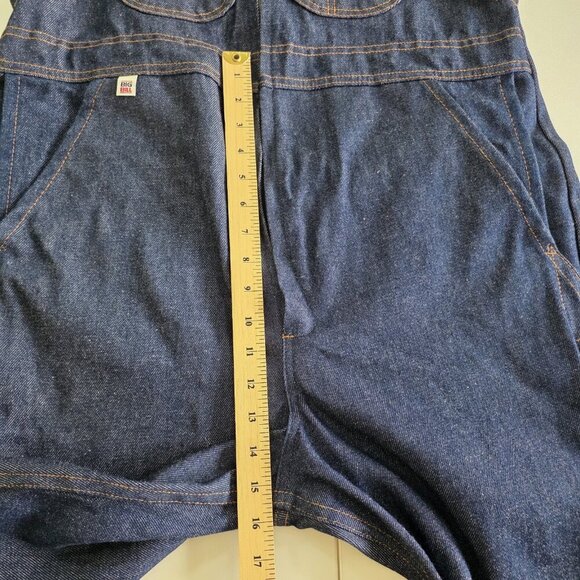 Big Bill Bib Overall Mens 36 R Navy Denim 92 NAY 47246 Carpenter Unlined Pockets - Picture 5 of 16